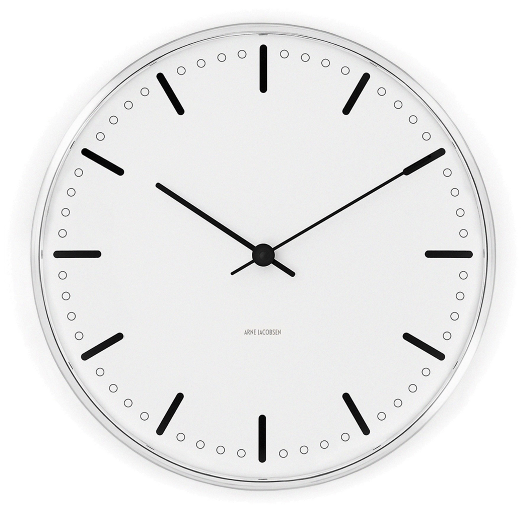 Rosendahl, Arne Jacobsen City Hall Wall Clock, Size, 8.3 in dia., Wall Clock,