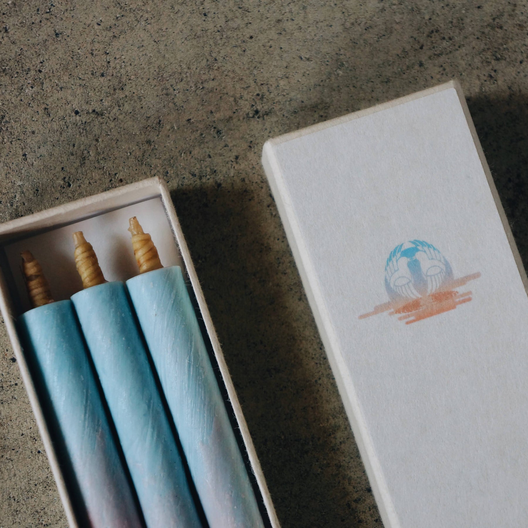 Traditional Japanese Multi-Colored Candle Set of Three