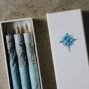 Traditional Japanese Multi-Colored Candle Set of Three