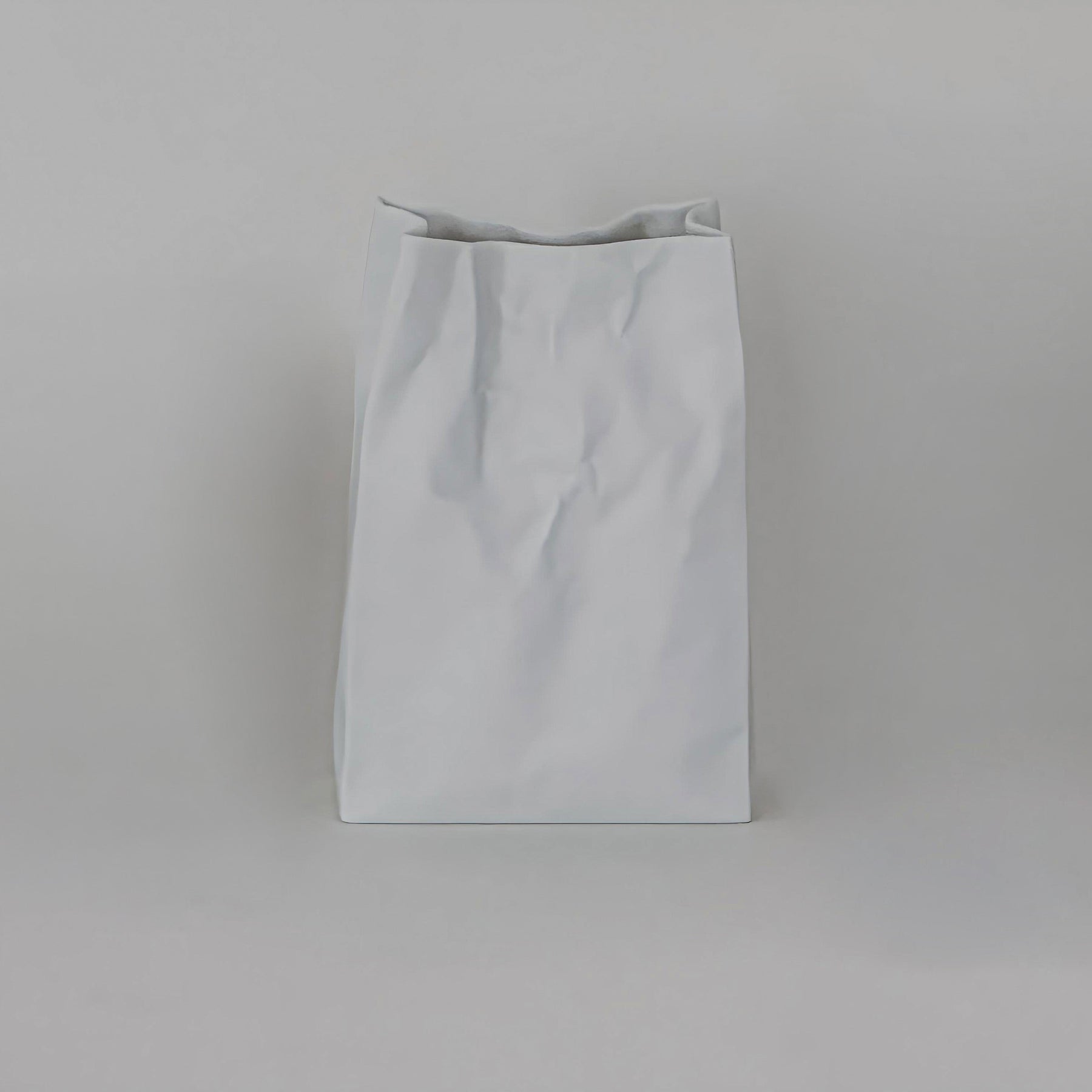 Crinkle Vase White