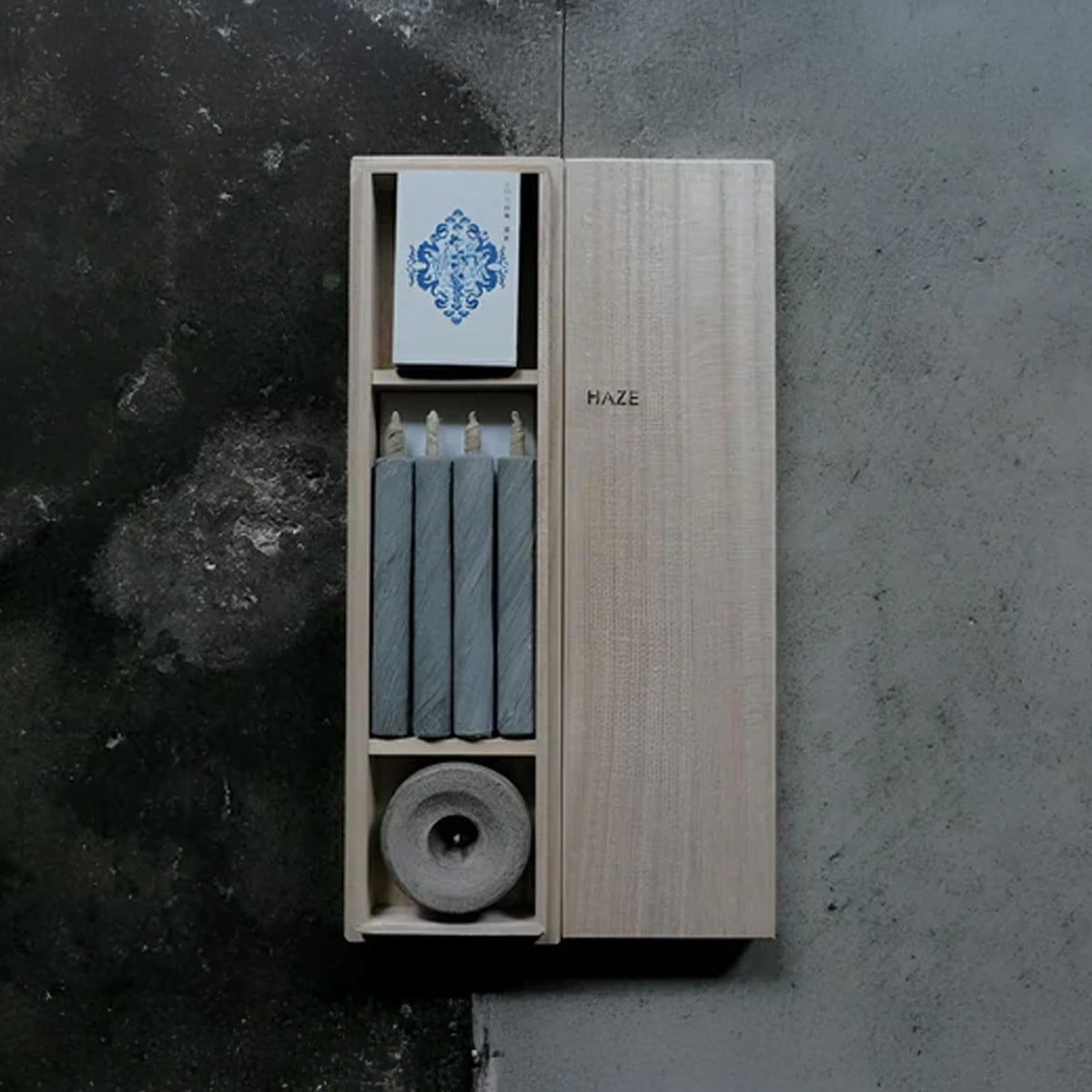 Traditional Japanese Candle Gift Set of Three in Wooden Box