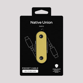 Native Union pocket cable packaging on a gray background