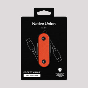 Native Union pocket cable packaging on a gray background