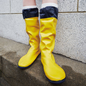 Packable Rubber Rain Boots - Yellow