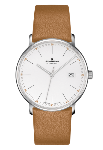 Junghans, Form A Automatic, Tan Band Lines, Analog Watch,