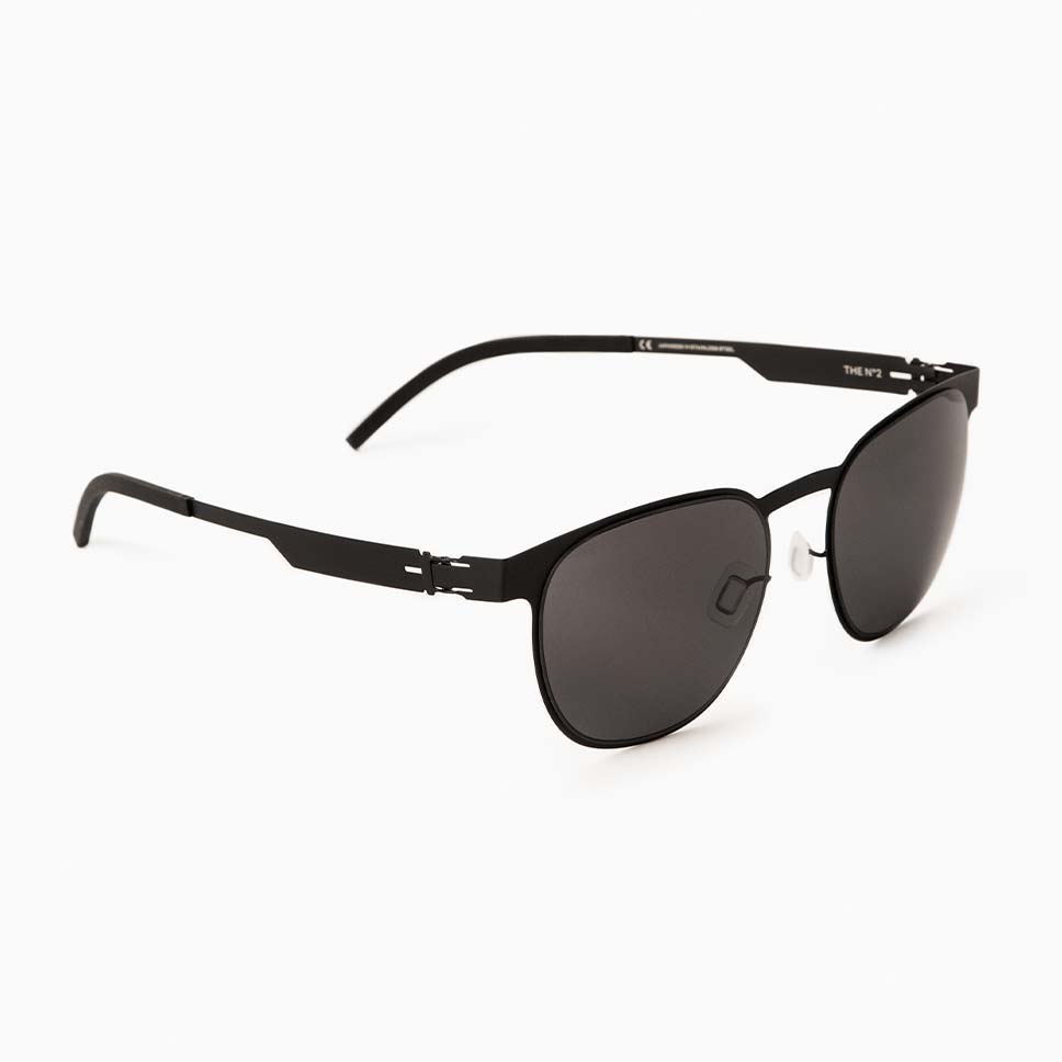 The No. 2, Sunglasses #2.3, Square, black,