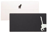 Cashico Embossed Rectangle Card, black cat