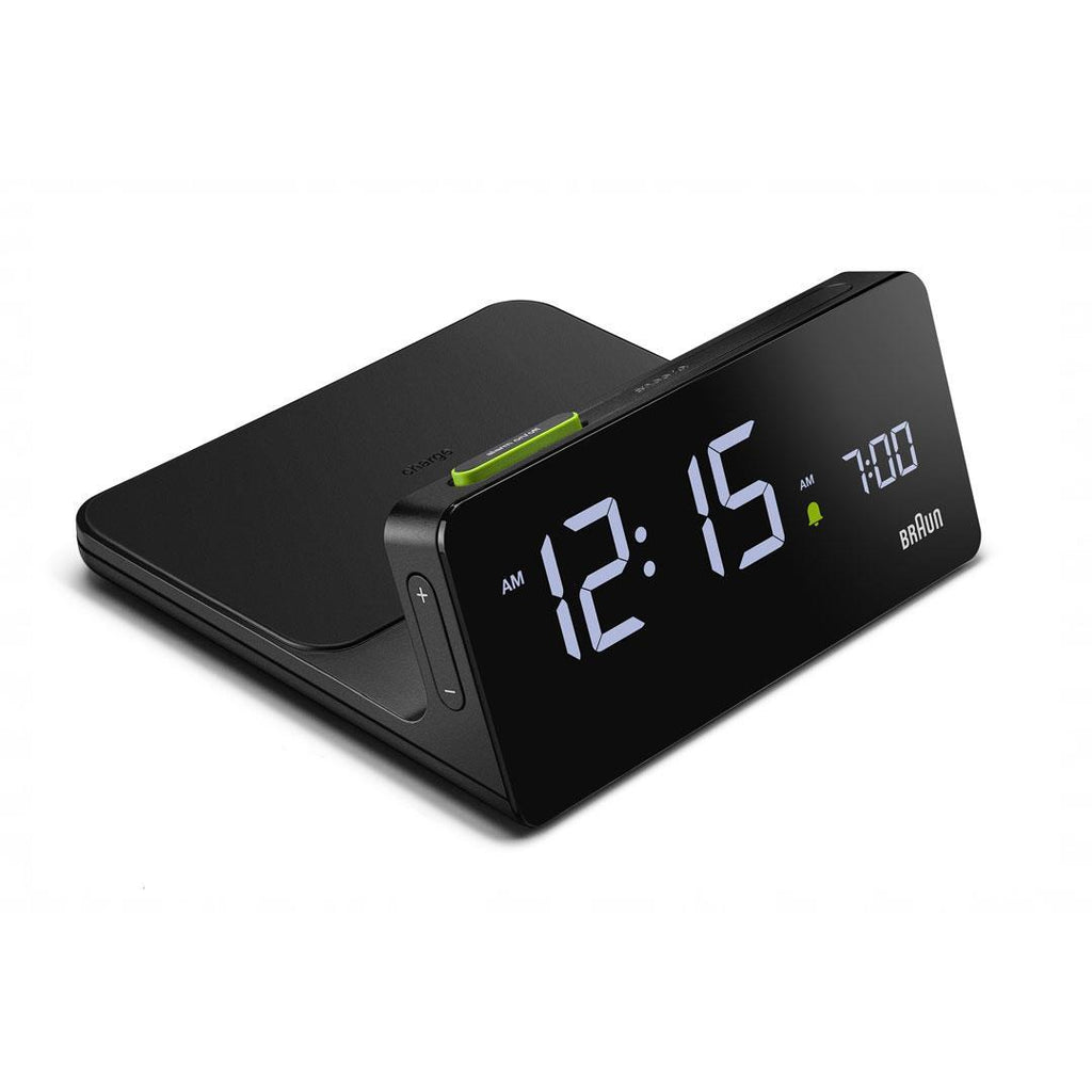 Digital Alarm Clock With Wireless Charging Cream/black - Hearth