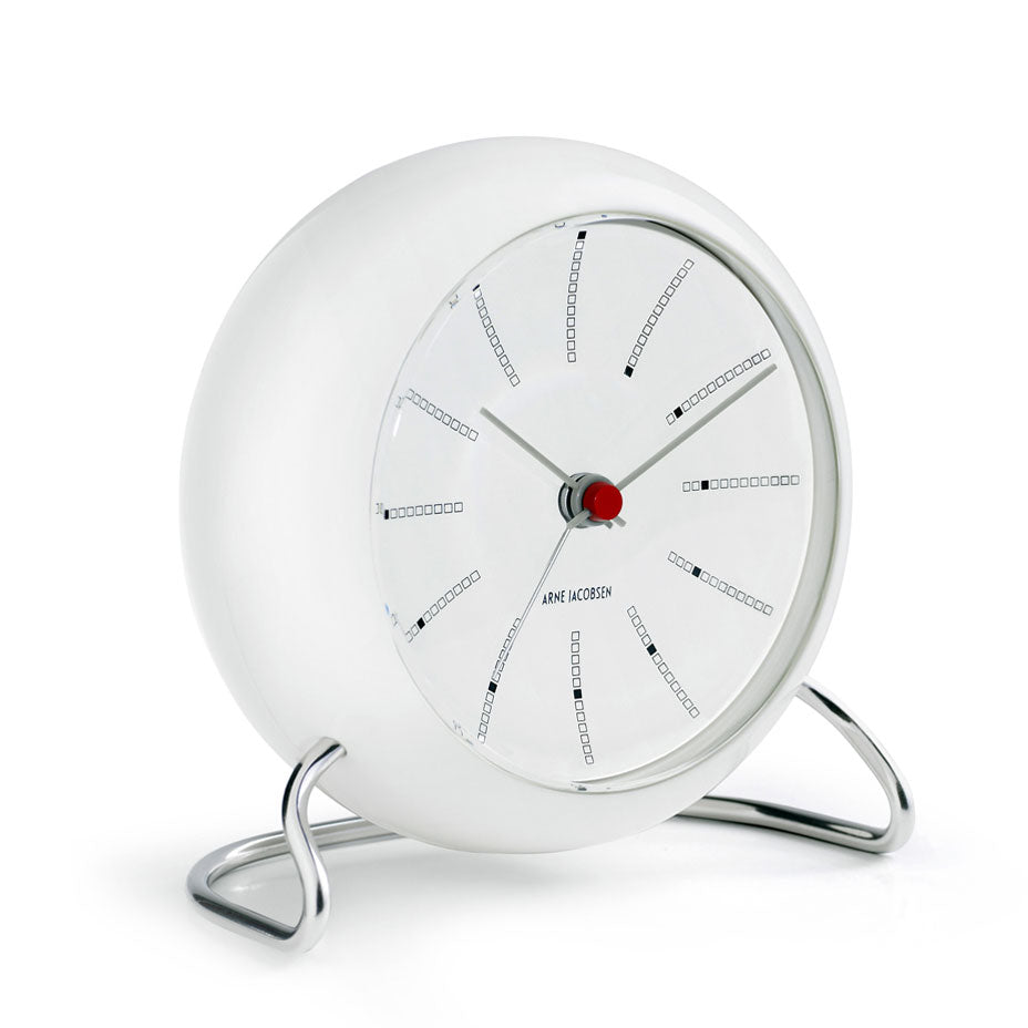Rosendahl, Arne Jacobsen Banker's Alarm Clock White, Alarm Clock,