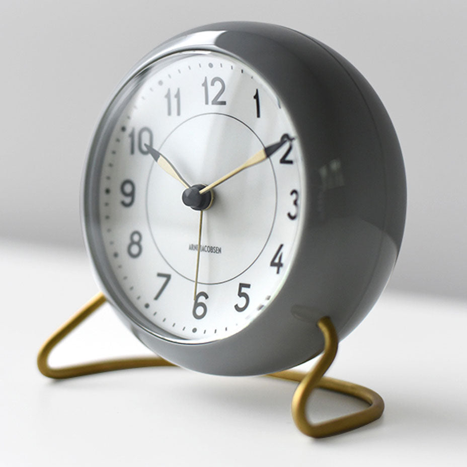 Rosendahl, Arne Jacobsen Station Alarm Clock Grey, Alarm Clock,
