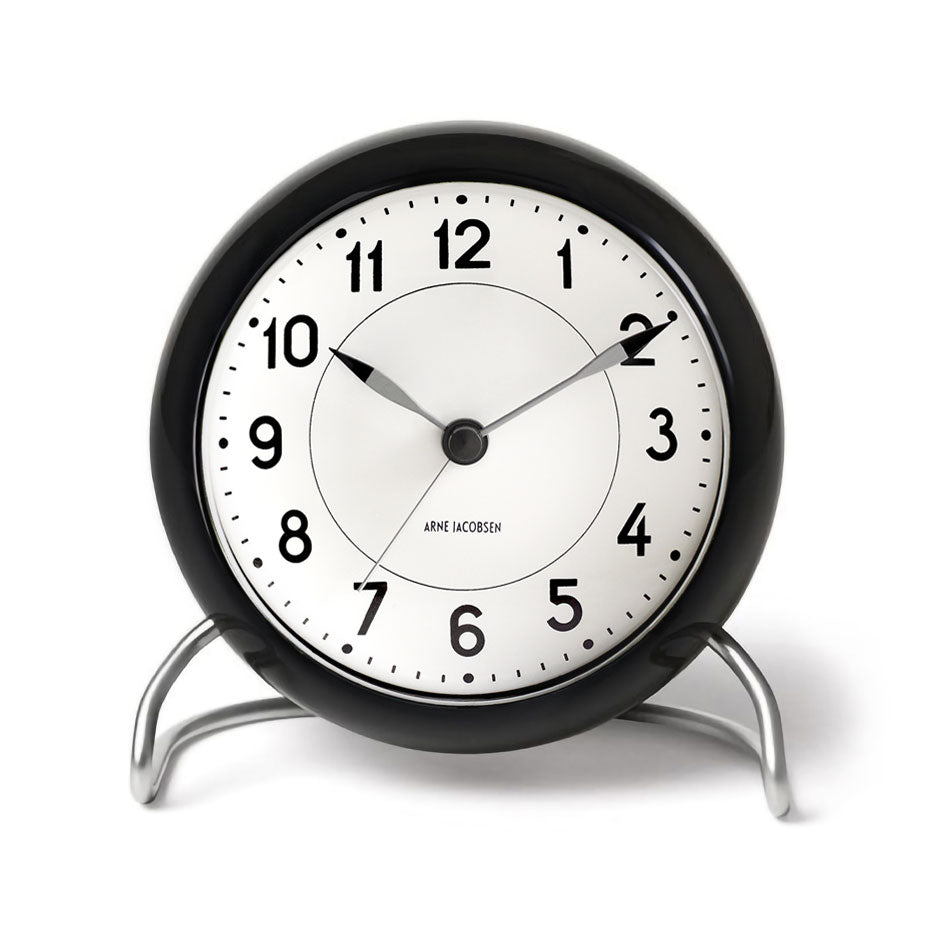 Rosendahl, Arne Jacobsen Station Alarm Clock Black, Alarm Clock, Arne Jacobsen,