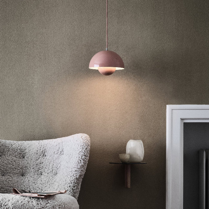 &Tradition, Flowerpot Pendant VP1, Light Matte Grey, Pendant,  Verner Panton