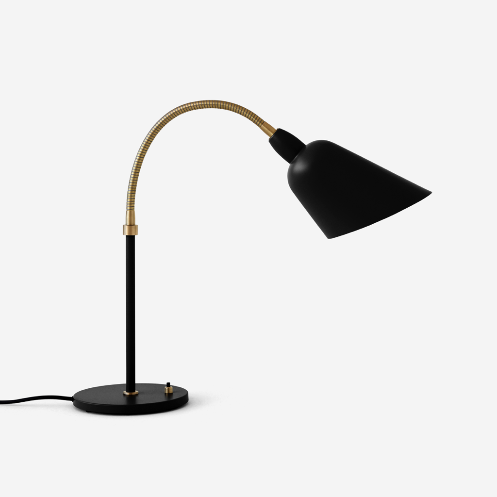 &Tradition, Bellevue Table Lamp AJ8, Ivory White and Brass, Table / Task, Arne Jacobsen,