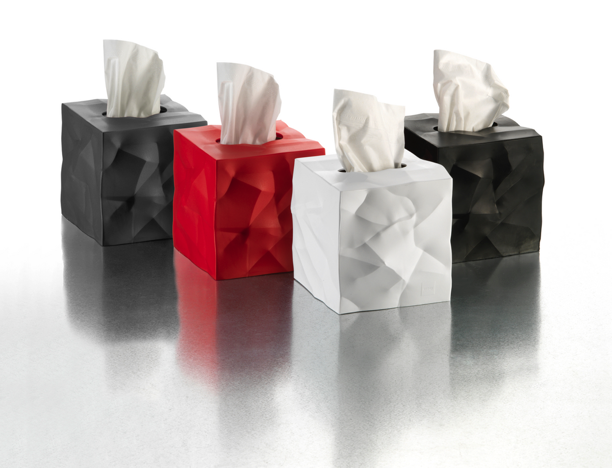 Essey, Cube Tissue Holder, White, Tissue Holder,