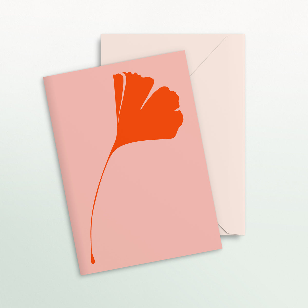 Common Modern, Ginkgo Pop Notecard, No. 1 (red/pink), Notecard,