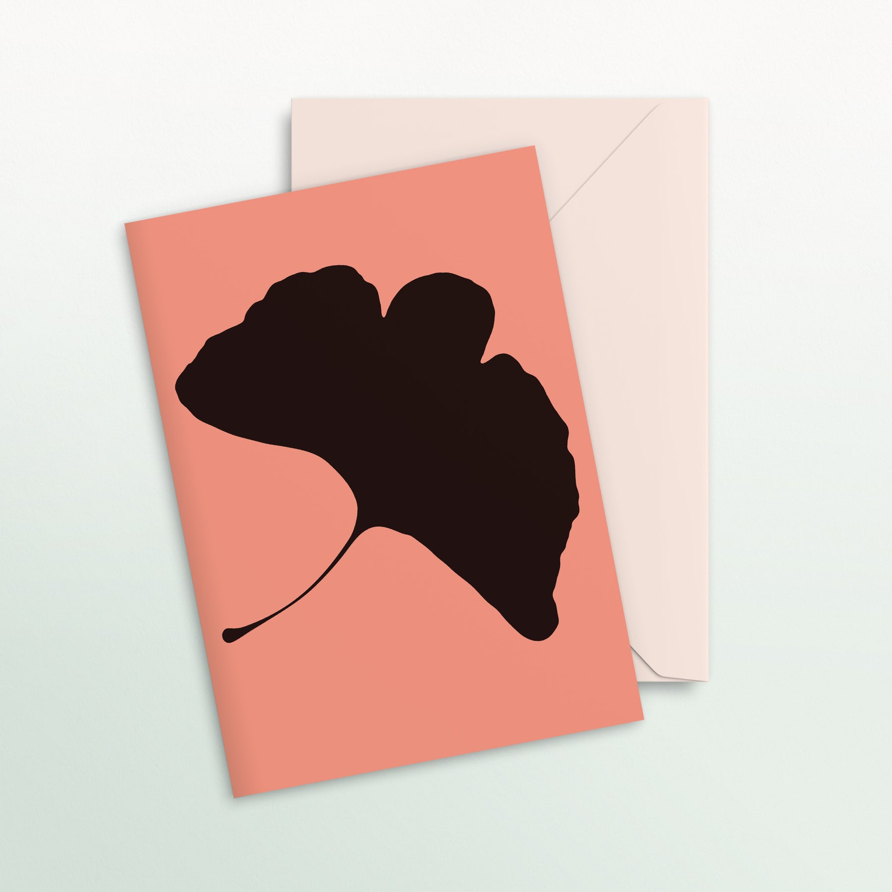 Common Modern, Ginkgo Pop Notecard, No. 3 (black/pink)