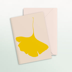 Common Modern, Ginkgo Pop Notecard, No. 6 (yellow/white)
