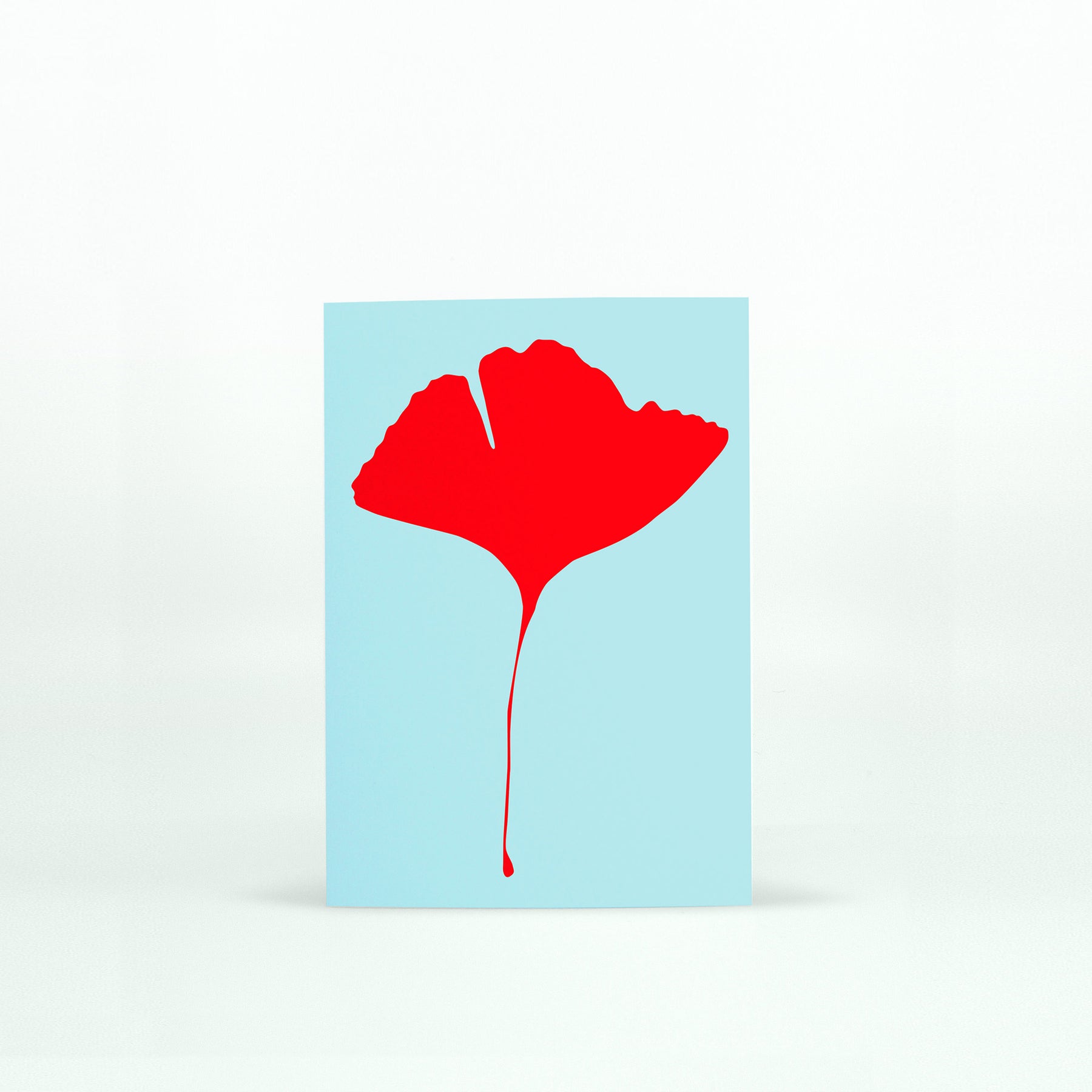 Common Modern, Ginkgo Pop Mini Notecard, No. 2 (red/blue), Notecard,