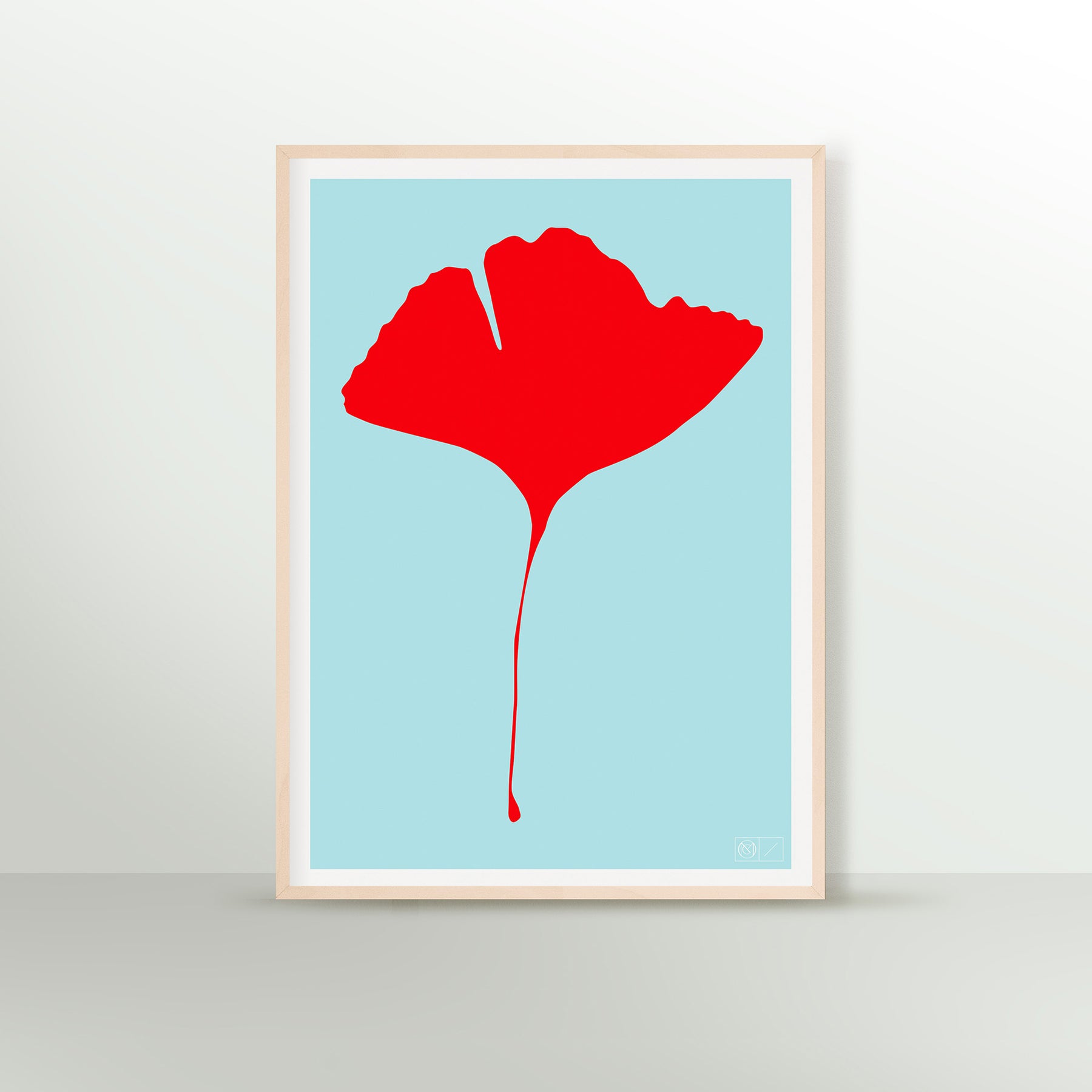 Common Modern, Ginkgo Pop Limited Edition Poster, No. 4 Ginko Pop (pink/yellow) small