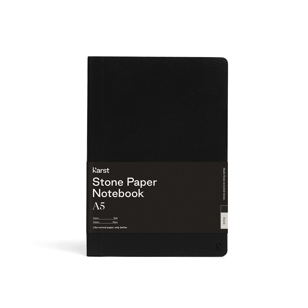 Karst, A5 Softcover Notebook Blank, Black, Notebook,