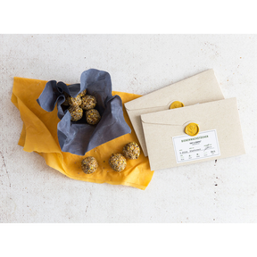 Toff & Zurpel, Beeswax Wraps, set of medium and large wraps, Blue / Yellow