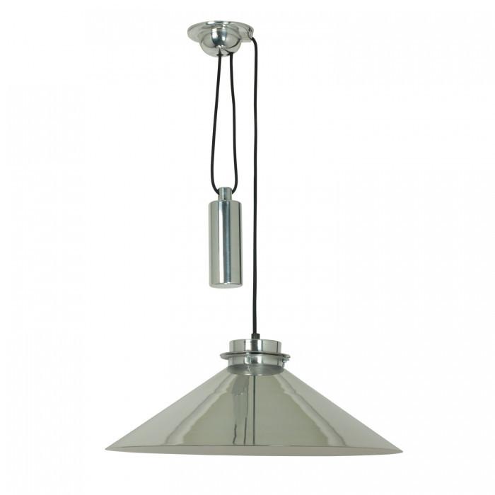 Codie Rise & Fall Pendant Lamp, polished aluminum