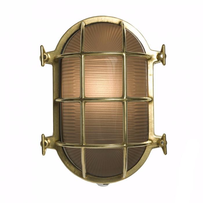 Oval Brass Bulkhead - Polished Brass