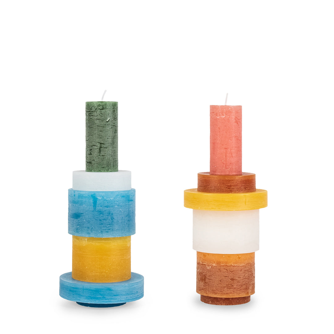 Stan Editions, Candl Stack 03, Yellow / Brown, Candle,