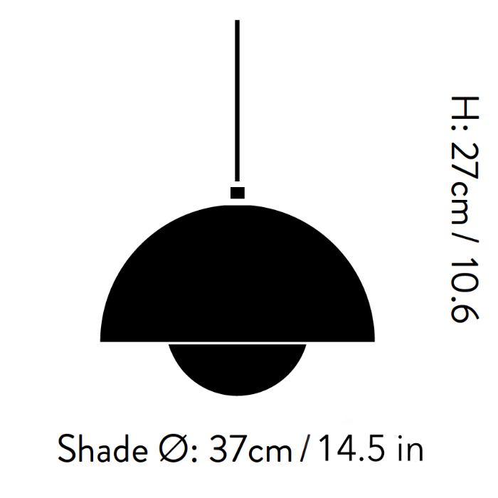 &Tradition, Flowerpot Pendant VP7, B/W Pattern, Pendant,  Verner Panton