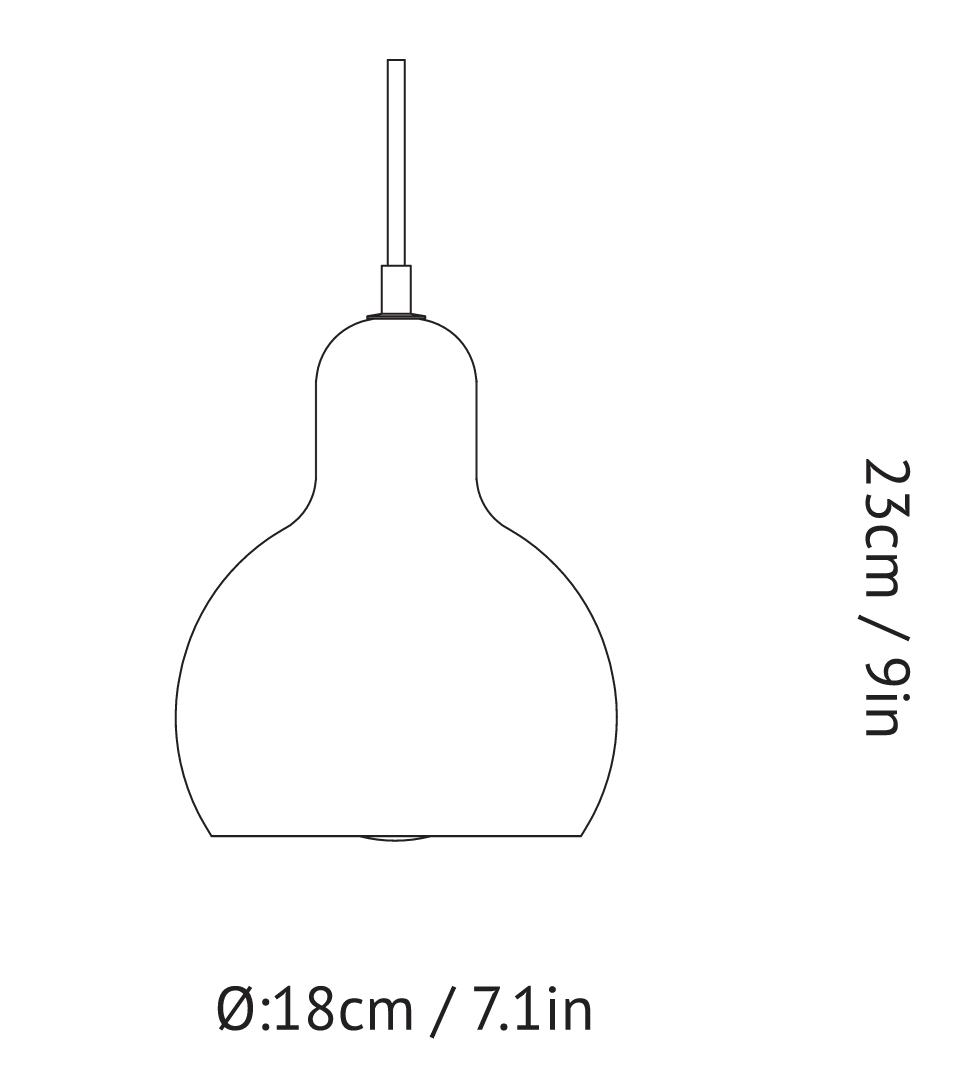 &tradition, Mega Bulb Pendant SR2 - Clear Glass,