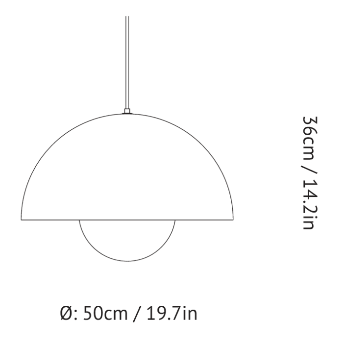 &Tradition, Flowerpot Pendant VP2, Grey Beige, Pendant,  Verner Panton