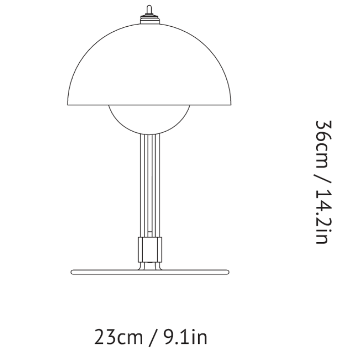 &Tradition, Flowerpot Table Lamp VP4, Table / Task,  Verner Panton