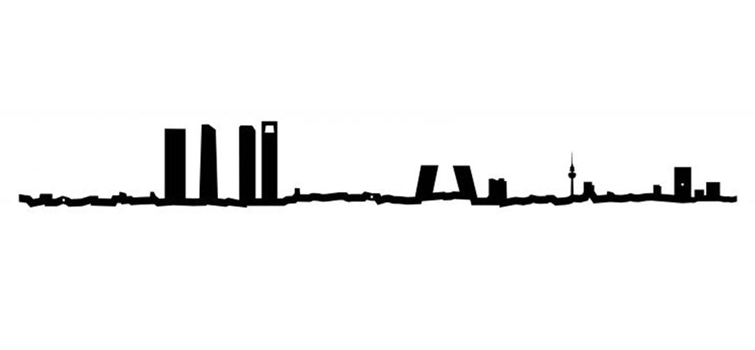The Line, 19.5" City Skyline Silhouette, Denali, Decorative,