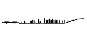 The Line, 19.5" City Skyline Silhouette, New York, Decorative,
