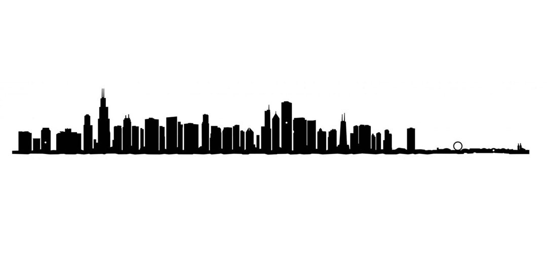 The Line, 19.5" City Skyline Silhouette, Dubai