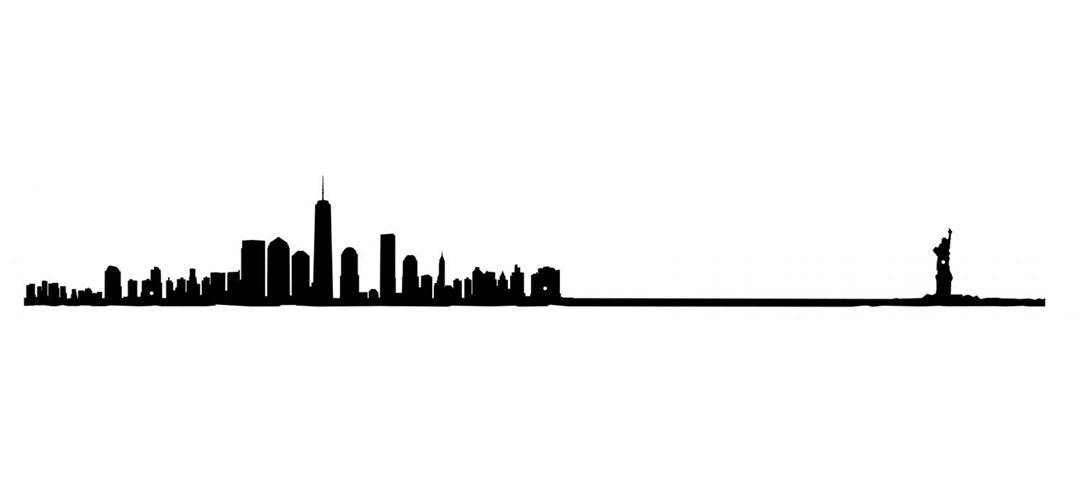 The Line, 19.5" City Skyline Silhouette, New York