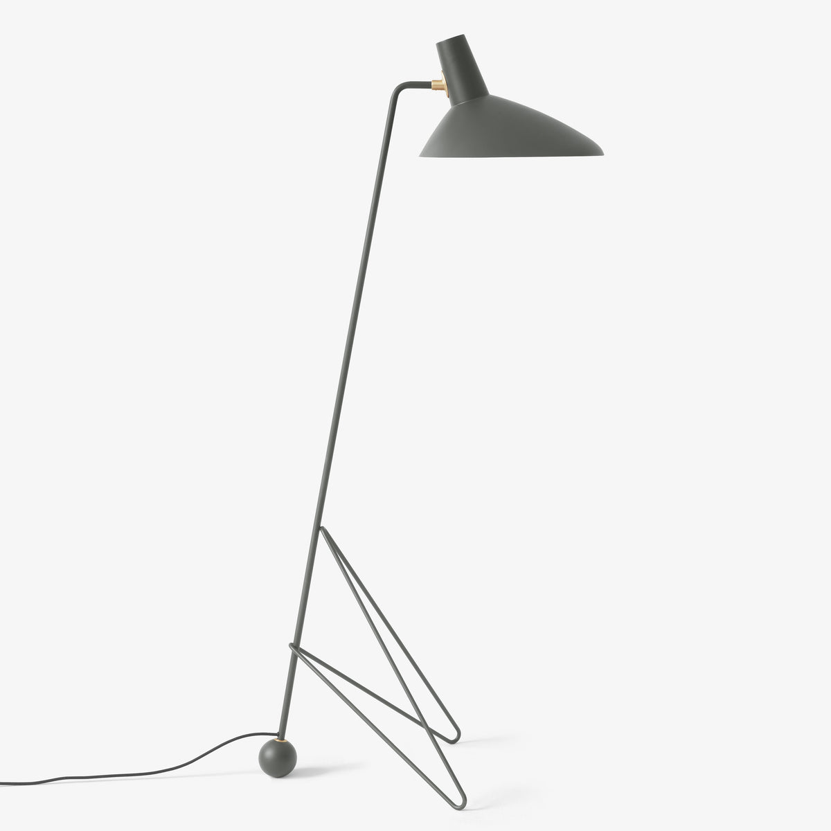 &Tradition, Tripod Floor Lamp HM8, Moss with brass, Floor,