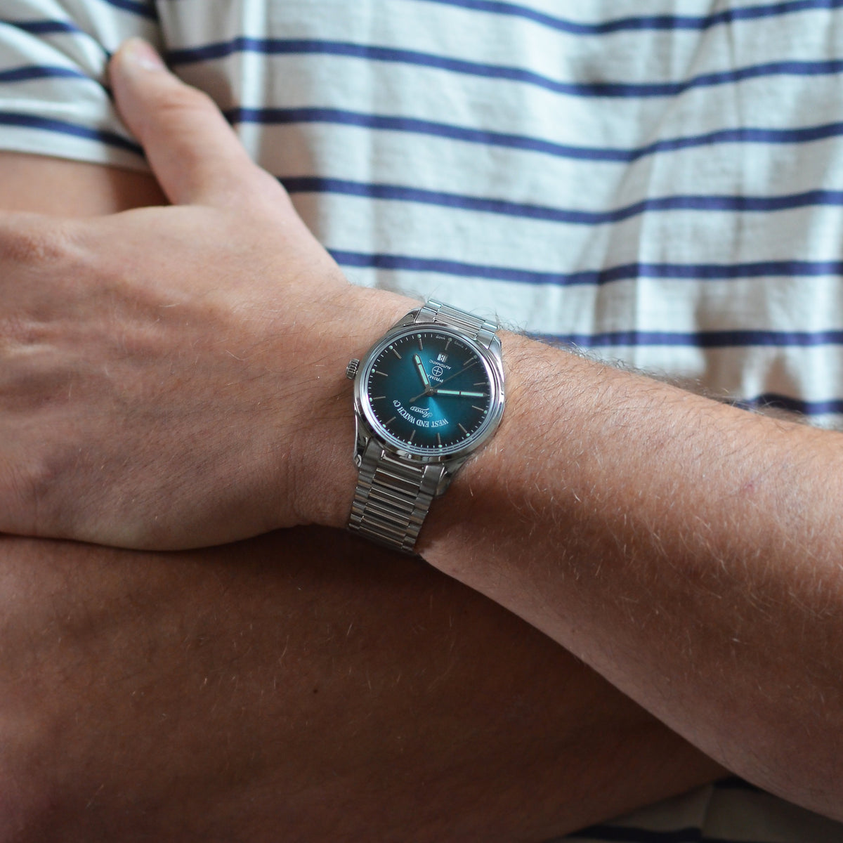 West End Watch Co., Sowar Steel, Turquoise dial, 