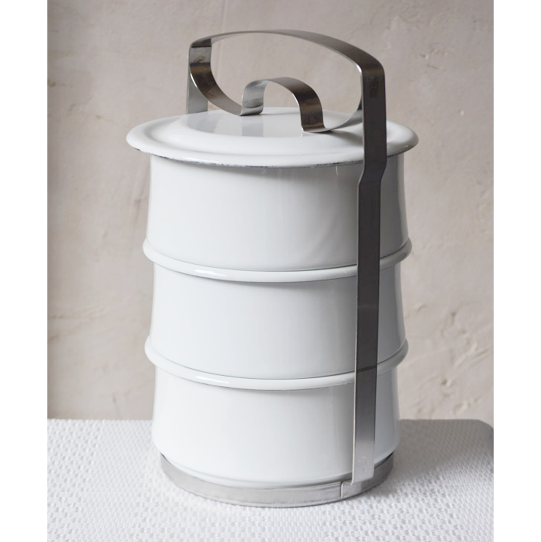 Riess, Three-Tier Enamel Food Container, 