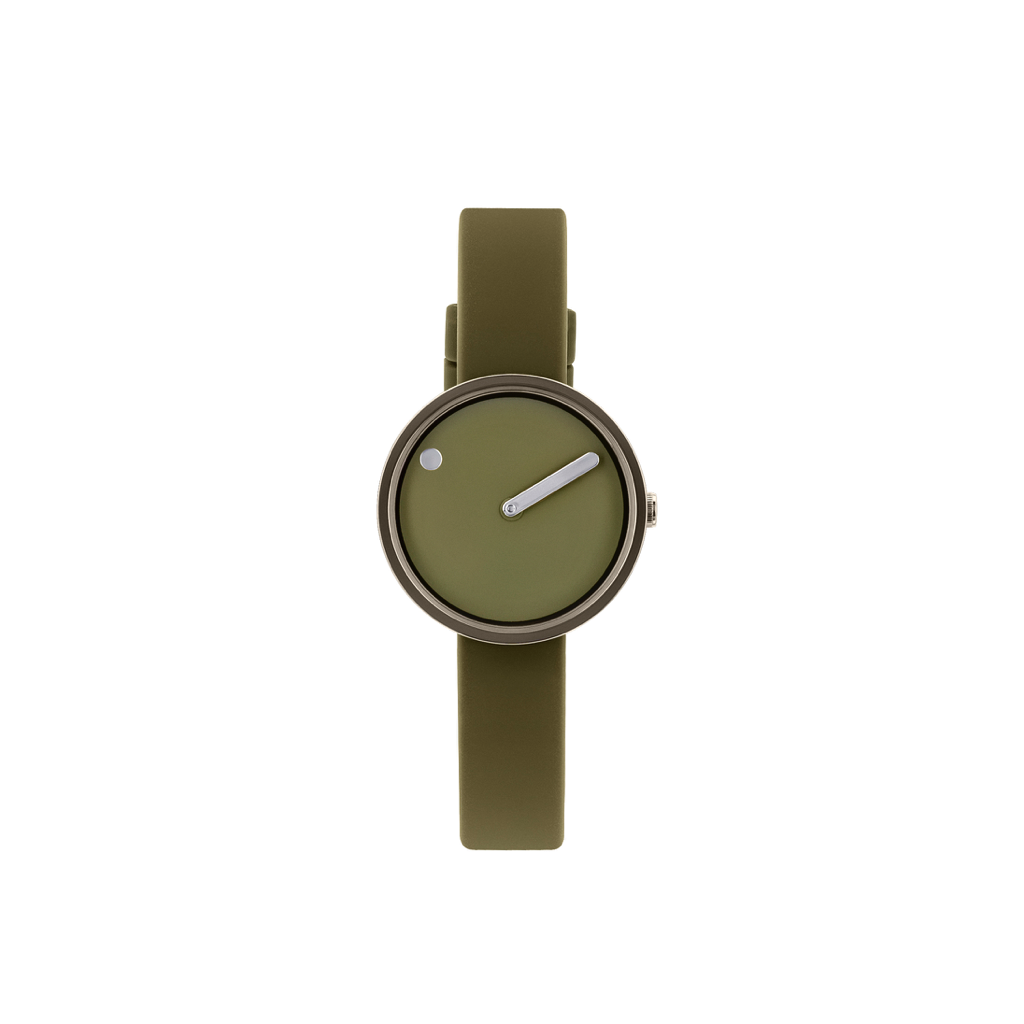 Picto, 30mm Khaki / Polished Grey, Analog Watch, Steen Christensen and Erling Andersen,