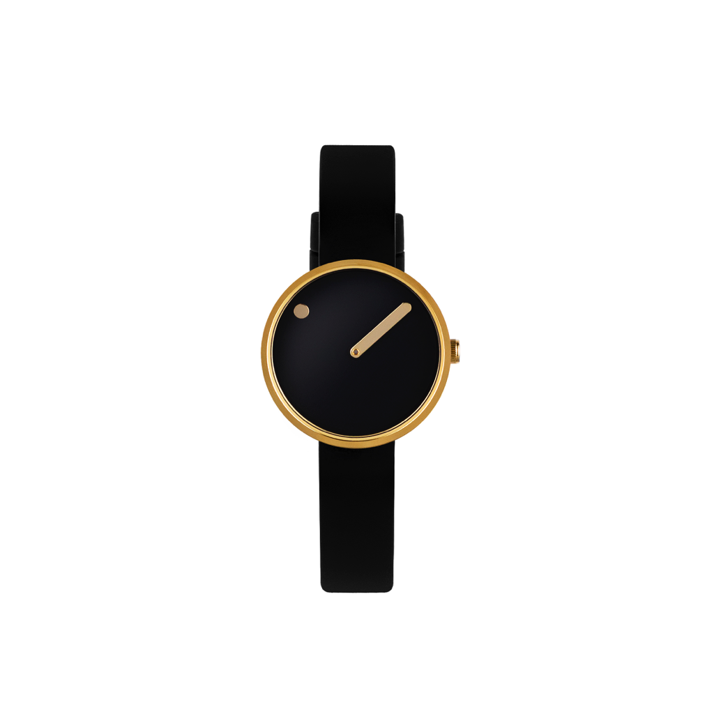 Picto, Picto 30mm black, gold, Analog Watch, Steen Christensen and Erling Andersen,