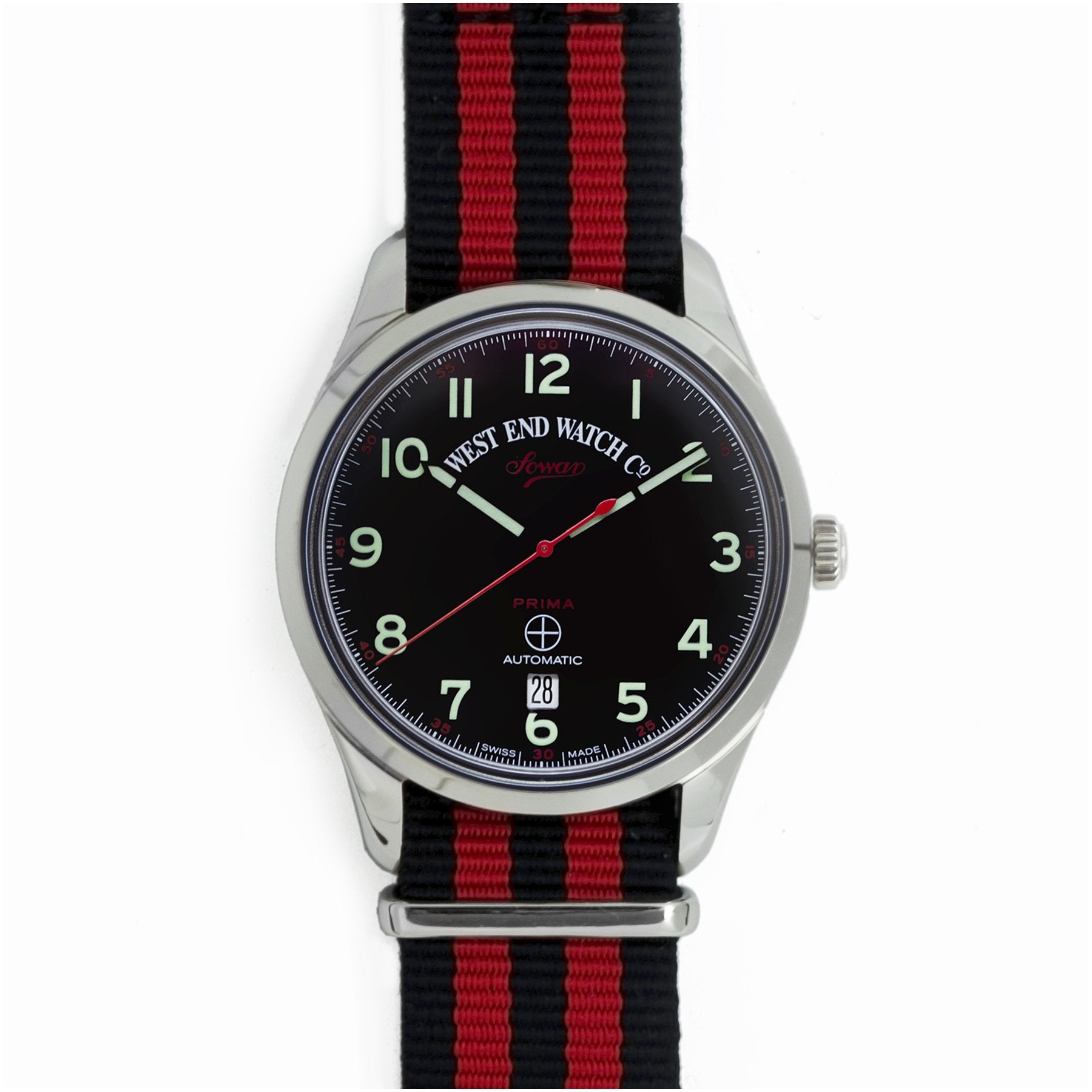 West End Watch Co., Sowar Prima Black Dial, Analog Watch, Droz family,