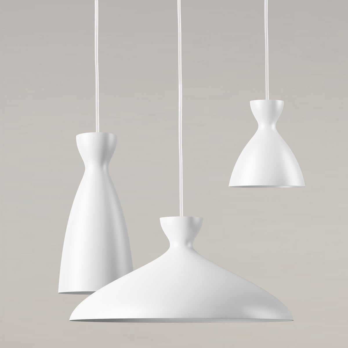 NYTA, Pretty Pendant Lamp, white, Pretty Long White